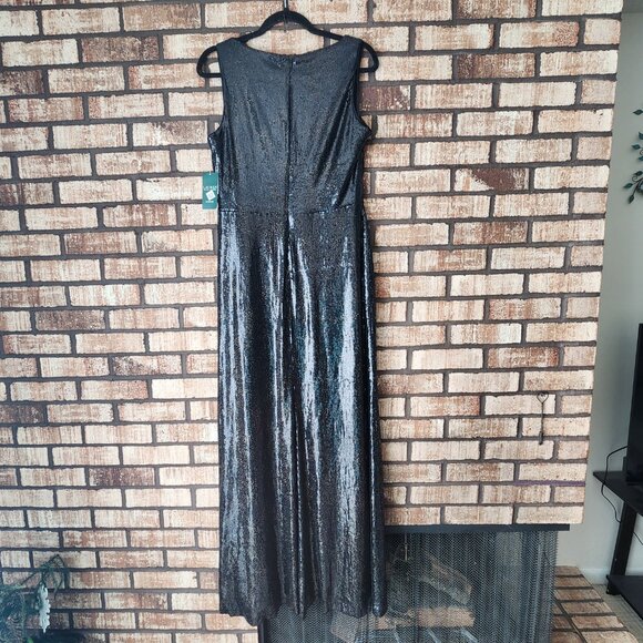 NWT Lauren Ralph Lauren Long Sleeveless Sequin Dress Size 8 - Picture 5 of 11